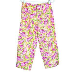 Talbots Capri Pants Watermelon Fruit Print Size 6 Summer‎ Coastal Resort
